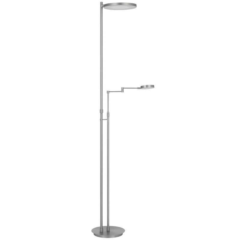 Circa - 71.5" Height Metal Torchiere - Matte Satin Nickel