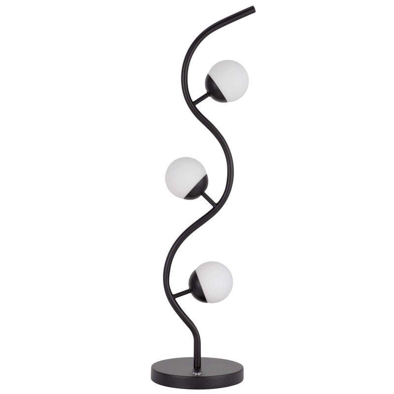 Evanston - 32" Height Metal Wavy Table Lamp - Black