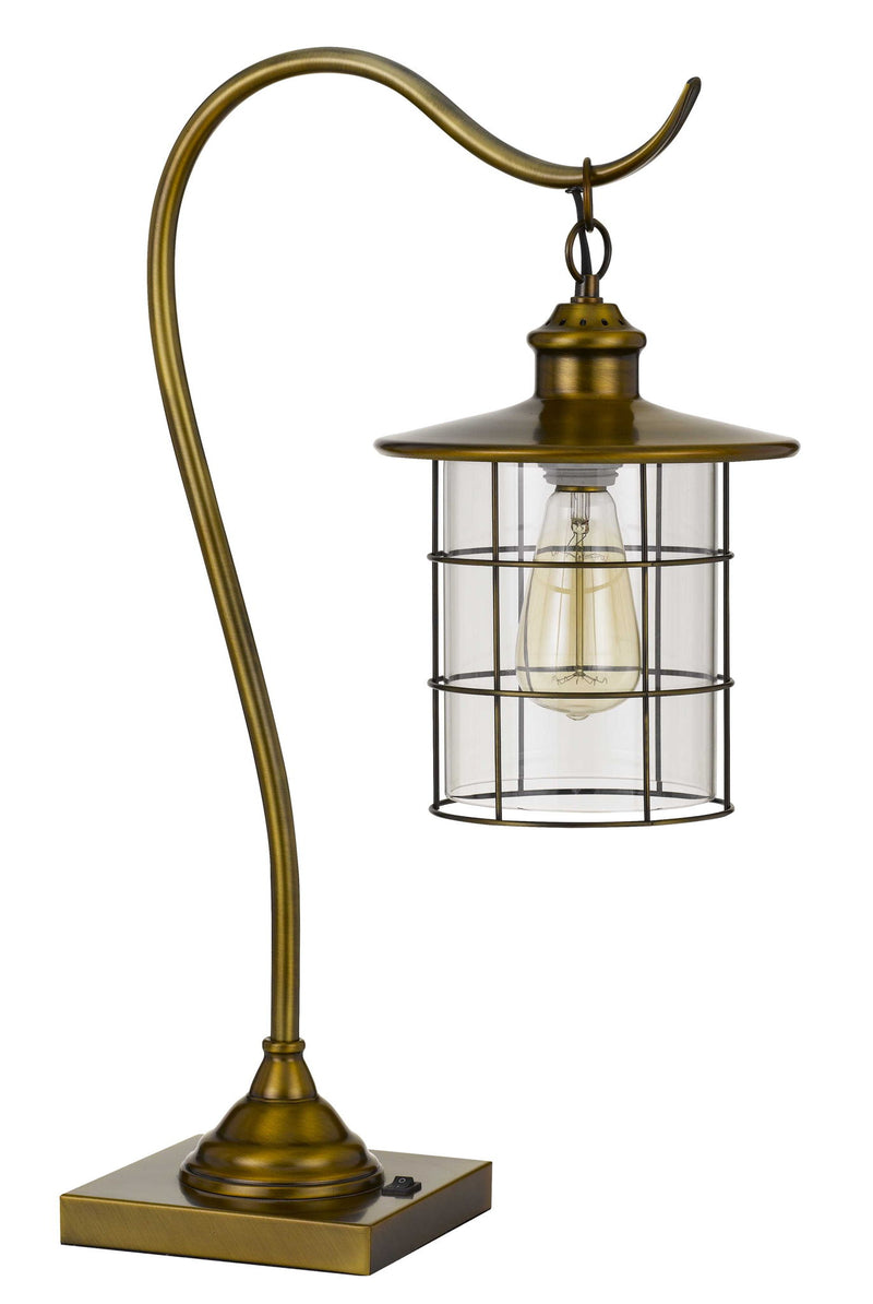 Silverton - 25" Height Metal Desk Lamp - Rubbed Antique Brass