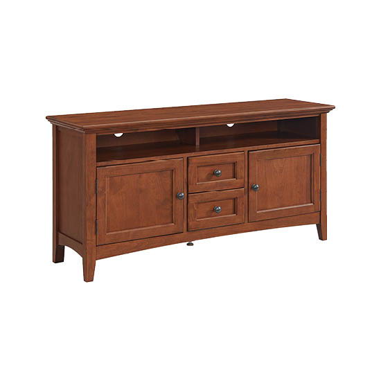 McKenzie - 54" W Sound Bar Media Console - Glazed Antique Cherry