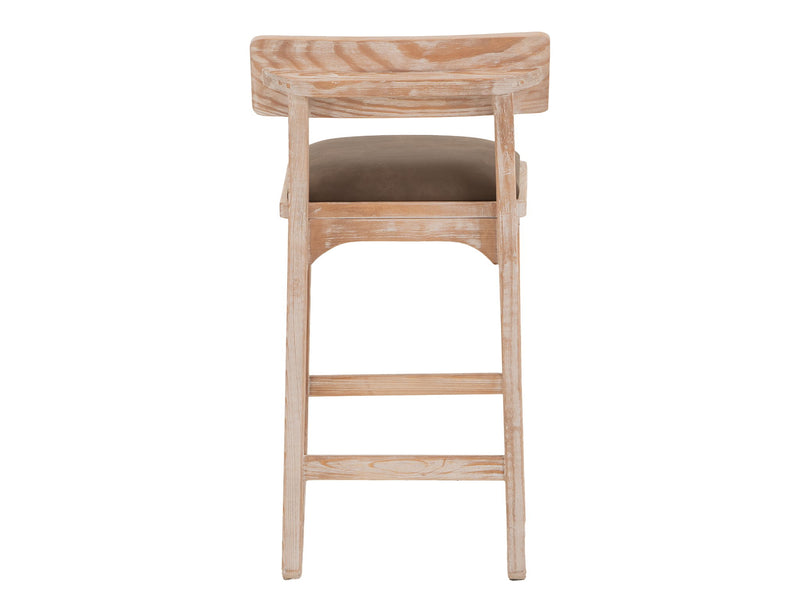 Balam - 30" Upholstered Barstool (Set of 2) - Light Brown / Dark Brown