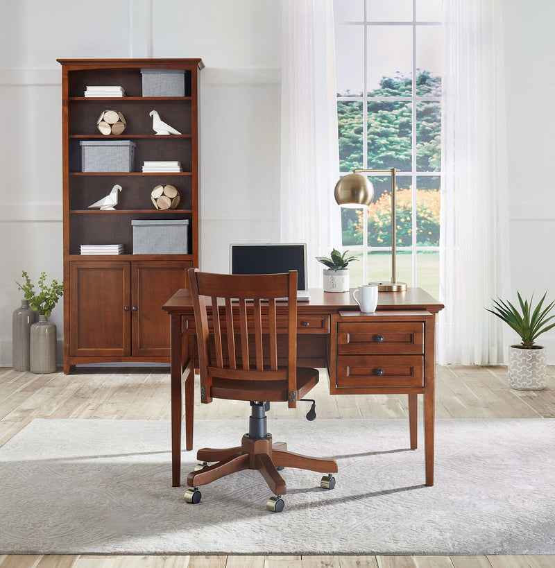 McKenzie - 3-Drawer Desk - Glazed Antique Cherry