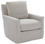 Nan Premium Reynolds Customizable Slipcovered Swivel Glider Chair by Four Seasons