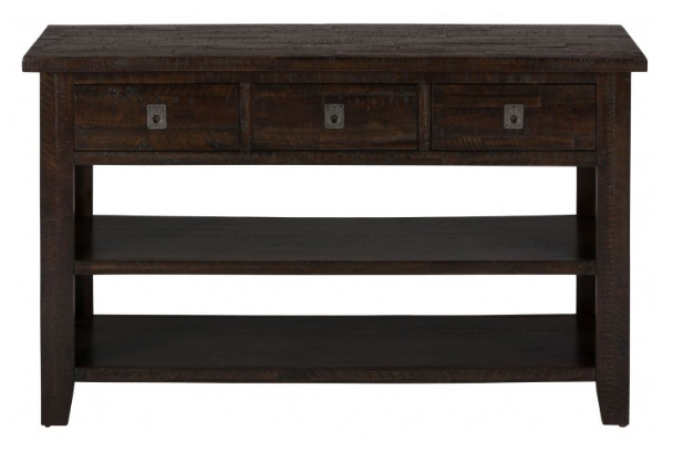 Nan Jofran Kona Grove Brown Acacia Wood Three Drawer Console Table by Jofran Inc.