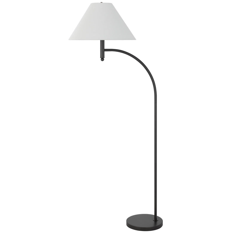 Mosley - 65" Height Metal Floor Lamp - Charcoal Gray / White