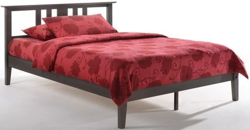 Bed Night & Day Furniture Thyme Stonewash Gray Wood Queen Bed