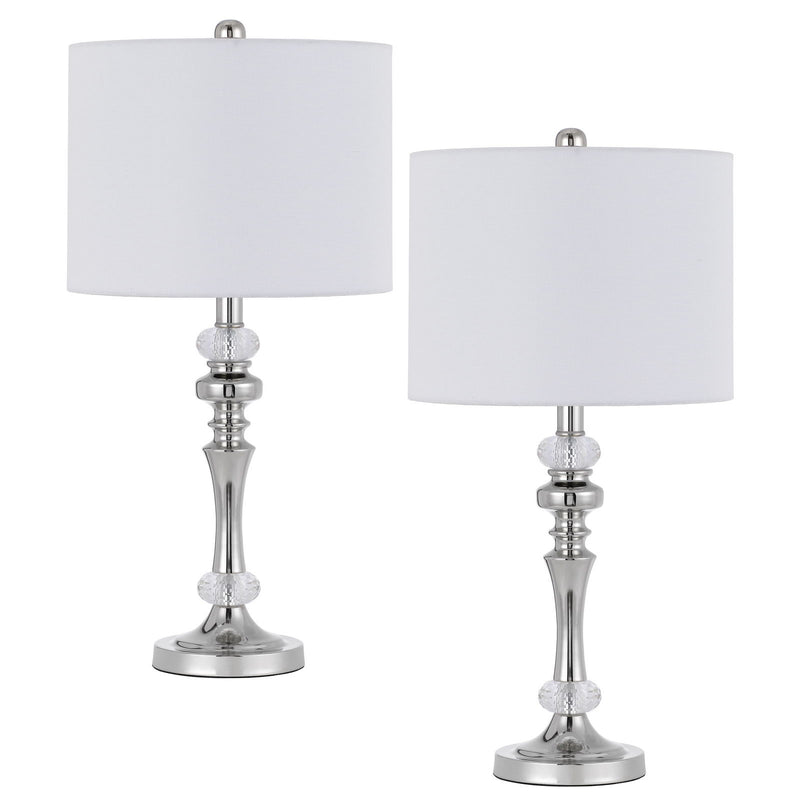 Effingham - 24" Height Metal / Crystal Table Lamp (Set of 2) - Chrome
