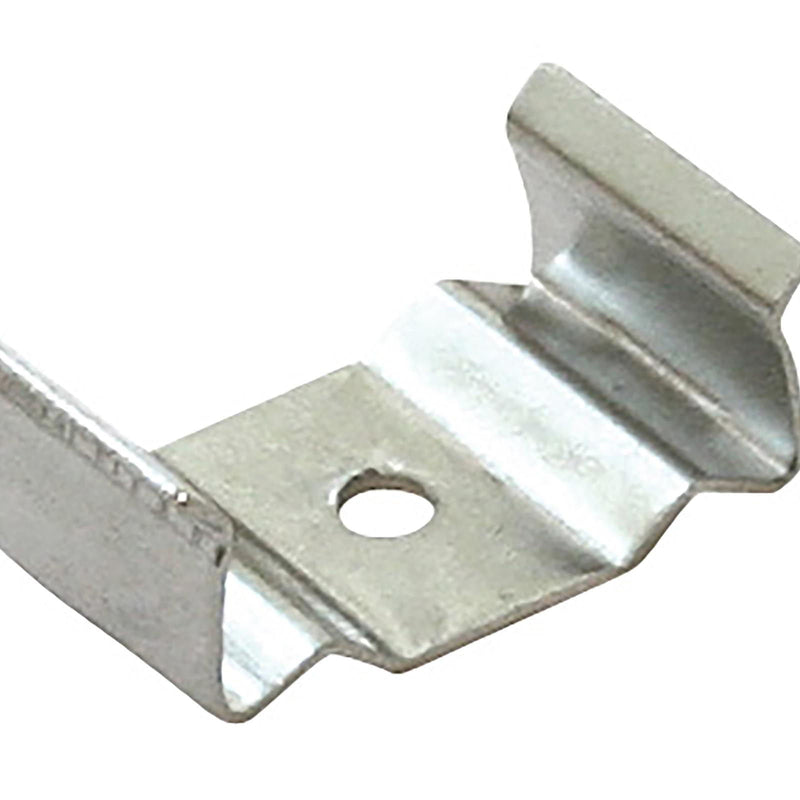LTLS Series - Flat Surface Mounting Clip - Brushed Steel
