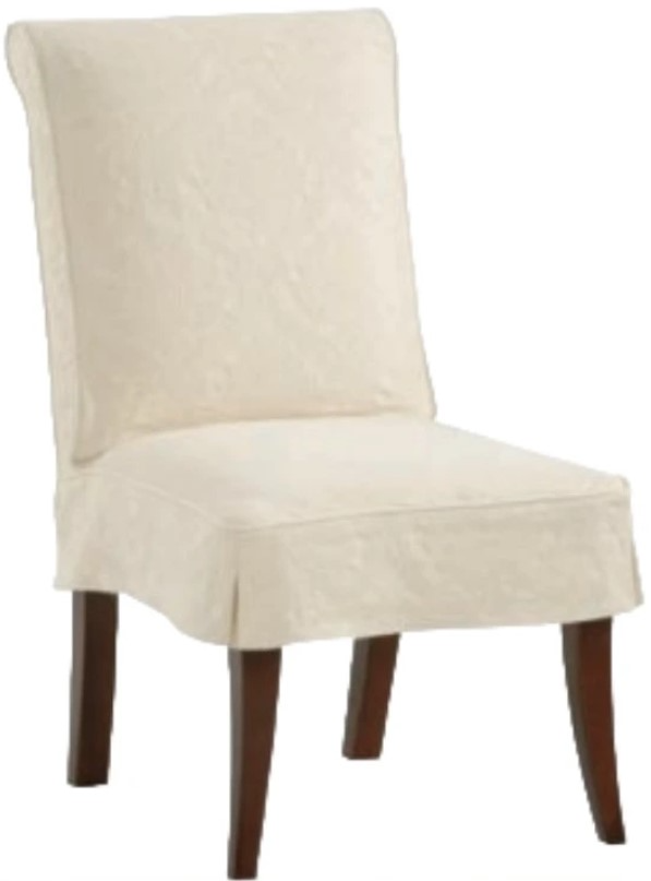Armless Chairs Four Seasons Customizable Parsons Side Pleat Slipcovered Side Chair