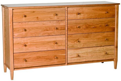Dresser Woodforms Solid American Black Cherry Wood Shake 8-Drawer Dresser