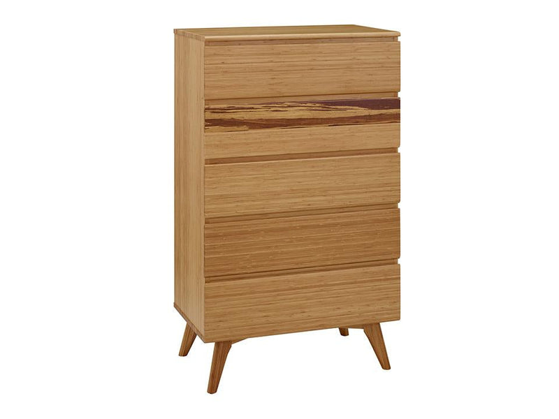 Greenington Azara Five Drawer Chest in Caramelized bamboo
