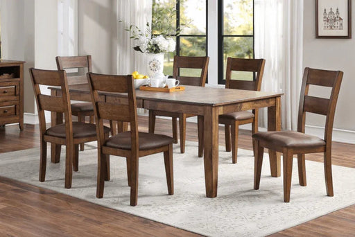 5 Piece Dining Room Sets 60" - 78" Solid Wood 5Pc Mango Dining Set In Nutmeg Finish By Warehouse M