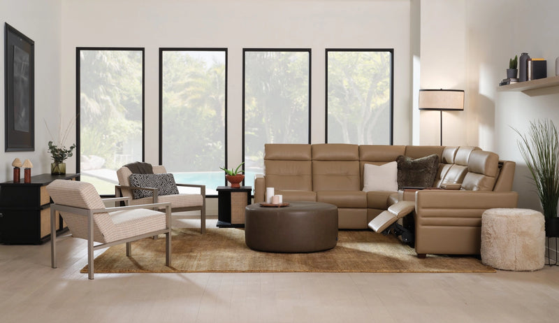 Reece Leather Reclining Sectional Sofa by Palliser