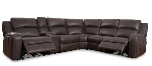Reclining Sectionals 6Piece Power Reclining Sectional W/Lighted Lift Console & Power Headrest By Warehouse M