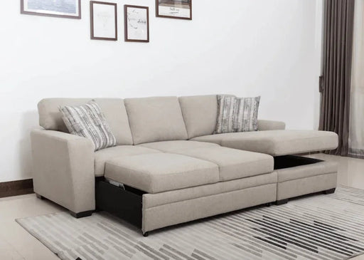 Reclining Sectionals 2Piece Chaise Sectional With Pullout Loveseat & Storage By Warehouse M